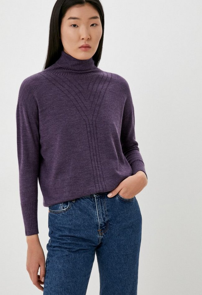 Вязаный свитер R&I. Цвет: фиолетовый.  Сезон: Весна-лето