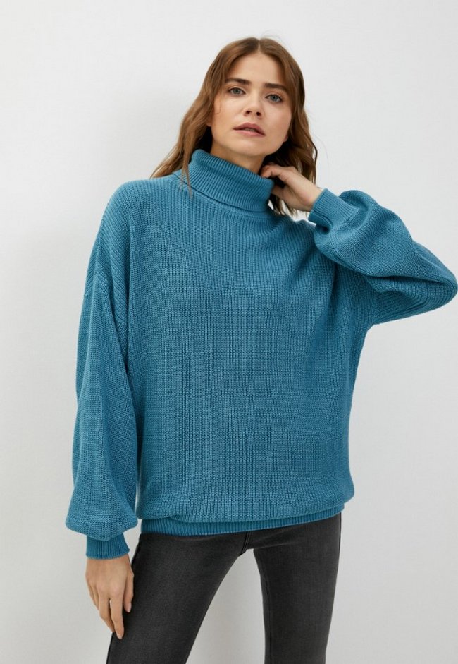 Вязаный свитер Libellulas. Цвет: голубой.  Сезон: Осень-зима
