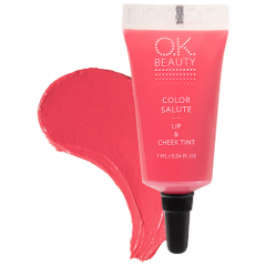 OK Beauty Тинт для губ и щек Color Salute, flamingo