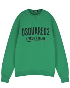 Зеленый свитшот с лого Dsquared2 детский