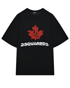Черная футболка с лого Dsquared2 детская