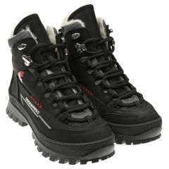 Высокие черные ботинки с подкладкой из эко-меха Dsquared2 детские