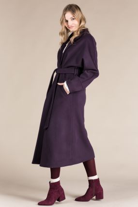 Пальто-халат Черешня с кулиской на спине фиолетового цвета (42-44)