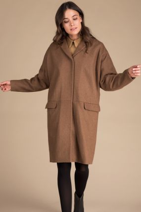 Пальто Черешня Classic-short коричневого цвета (42-44)
