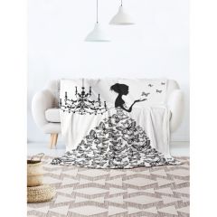 Плед JoyArty Большой плюшевый плед 150x200 из микрофибры Платье из бабочек на диван или кресло