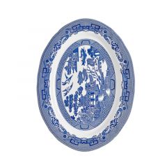 Тарелка овальная 35,5 см Grace by Tudor England Blue Willow