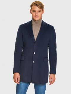 Пальто KANZLER демисезонное, средней длины, подкладка, карманы, внутренний карман, без капюшона, утепленное, размер 58, синий