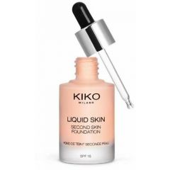 KIKO MILANO Тональная основа с эффектом второй кожи SPF 15 Liquid Skin Second Skin Foundation (15 Cool Rose)
