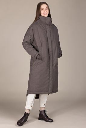 Куртка утепленная Черешня с мембраной коричневого цвета (38-42)