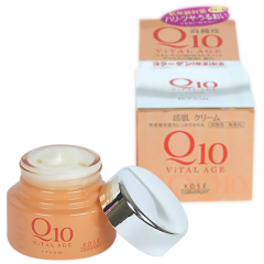 Kose Cosmeport Q10 Vital Age Cream Увлажняющий крем для лица с коэнзимом Q10 и морским коллагеном, 40 мл