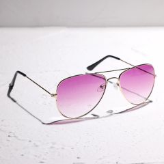Солнцезащитные очки-авиаторы в металлической оправе