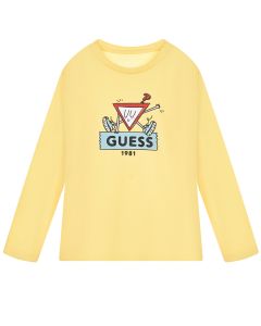 Желтая толстовка с лого Guess детская