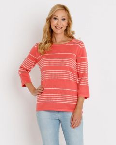 Пуловер, р. 60, цвет коралловый