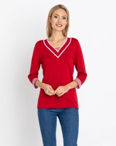 Пуловер, р. 56, цвет красный