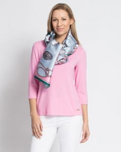 Блуза и шарф, р. 58, цвет розовый