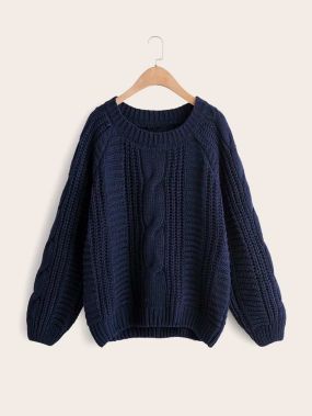 Вязаный свитер с рукавами реглан