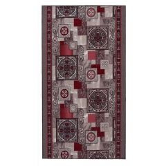 Ковровая дорожка Витебские ковры p2049/a2r, серый/красный, 4 х 0.8 м