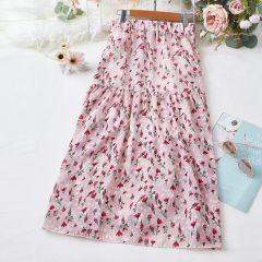 Шифоновая юбка с цветочным принтом и эластичной талией