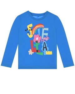 Синяя толстовка с разноцветным лого Stella McCartney детская