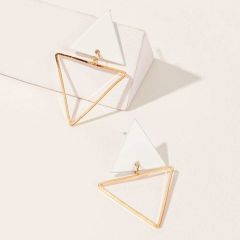 Серьги-гвоздики в форме двойного треугольника 1 пара