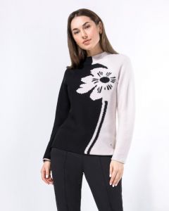 Пуловер, р. 46, цвет черный белый