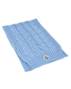 Голубой шарф из шерсти (140х25 см) Moncler детский