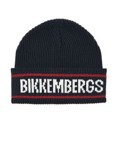 Темно-синяя шапка с белым лого Bikkembergs детское