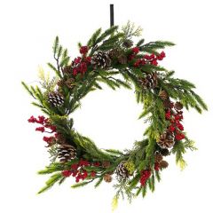 Венок с шишками и ягодами Hogewoning Wreath 55см