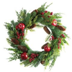 Венок с шишками и яблоками Hogewoning Wreath 50см