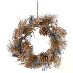 Венок Hogewoning Wreath Белая ягода 30см