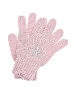 Розовые перчатки со стразами Catya детские