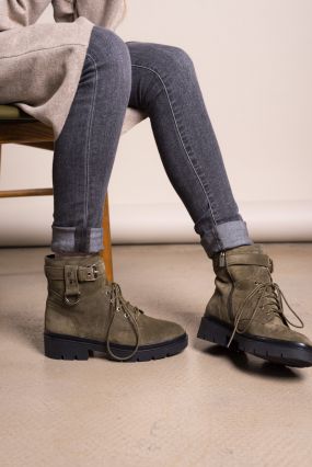Зимние ботинки JUST COUTURE высокие цвета хаки (39)