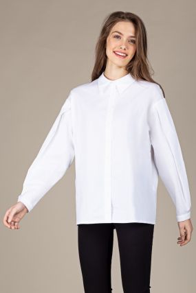 Рубашка Черешня белого цвета из хлопка (40-46)