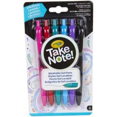 Crayola Смываемые гелевые ручки Take Note 6 шт.